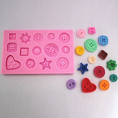 Genenic Baking Tool Cake Decorating Chocolate Sugarcraft Mold Buttons Mould Flower N4
