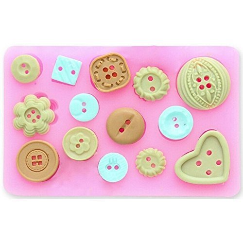 Genenic Baking Tool Cake Decorating Chocolate Sugarcraft Mold Buttons Mould Flower N5