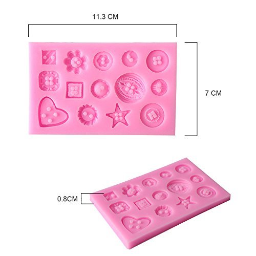 Genenic Baking Tool Cake Decorating Chocolate Sugarcraft Mold Buttons Mould Flower N6