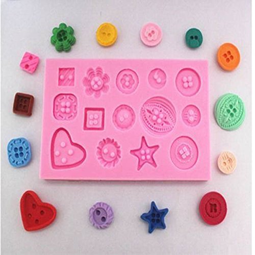 Genenic Baking Tool Cake Decorating Chocolate Sugarcraft Mold Buttons Mould Flower N7