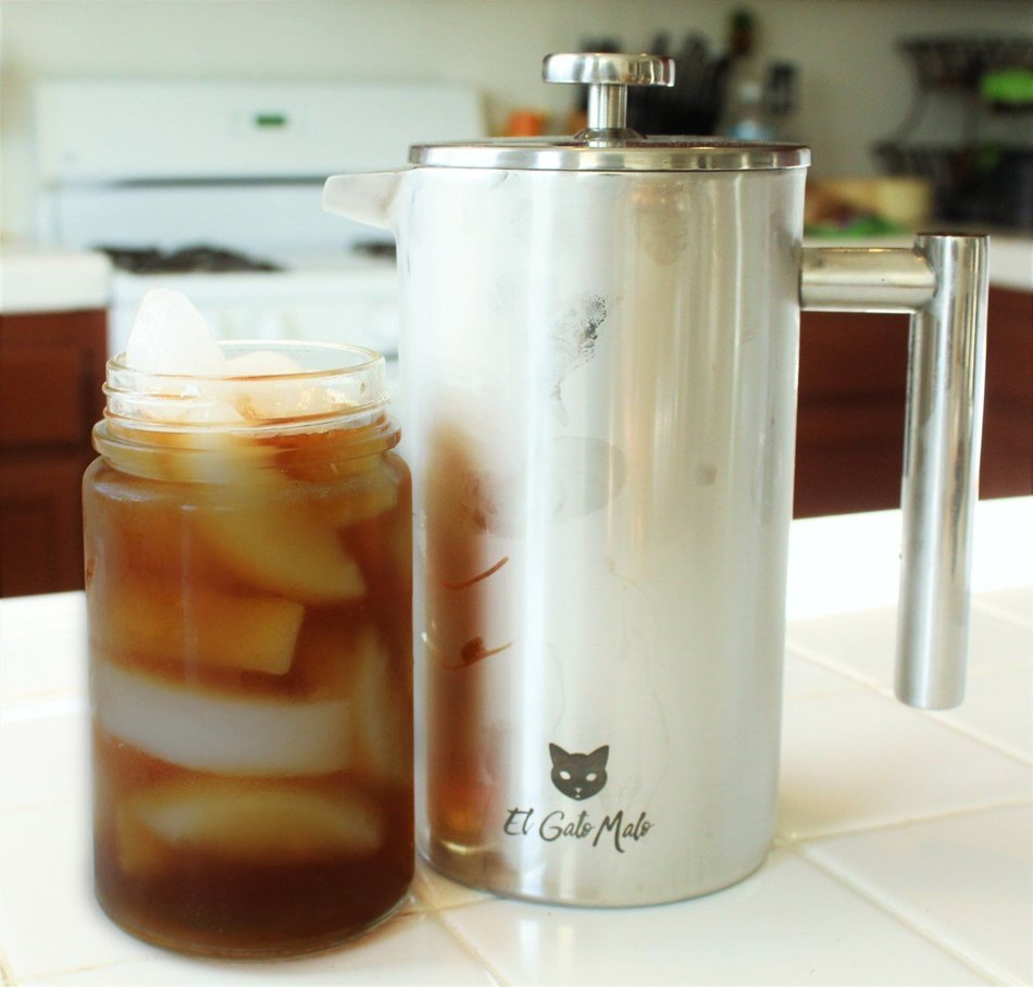 Premium Stainless Steel French Press With Lustrous Shine Polish - El Gato Malo Coffee & Tea Maker - 34oz / 1L N9