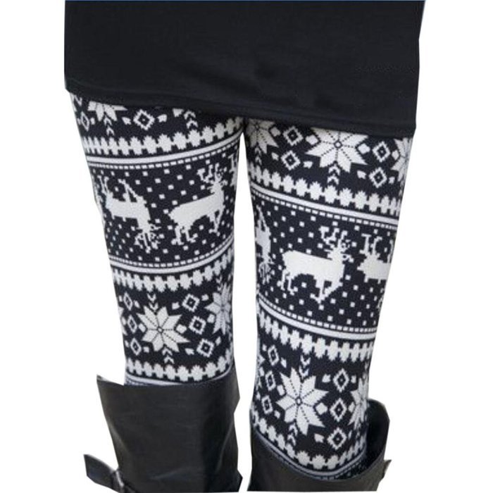 PHOTNO Fashion Women Lady Elasticity Skinny Tribal Printed Stretchy Pants Leggings N26