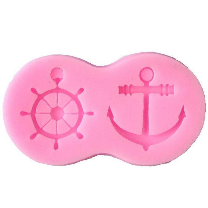 Julyshop Anchor Ship Wheel Fondant Mould Cake Decor Chocolate Biscuit Baking Mold N6