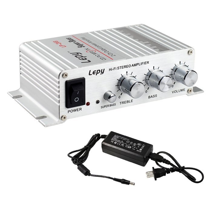 Lepy LP-268 Digital 2x20W 2CH Output Super Bass Mini Audio Amplifier with 5A Power Cable Support MP3 Mobile Phone...