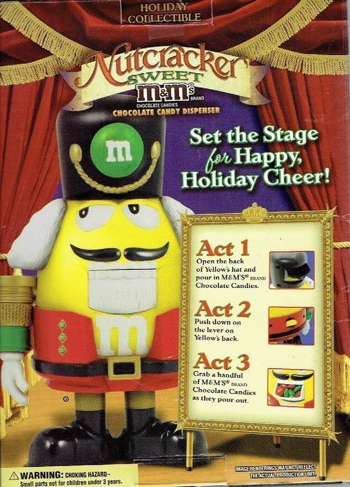 M&M Nutcracker Sweet Yellow Candy Dispenser Limited Edition N4
