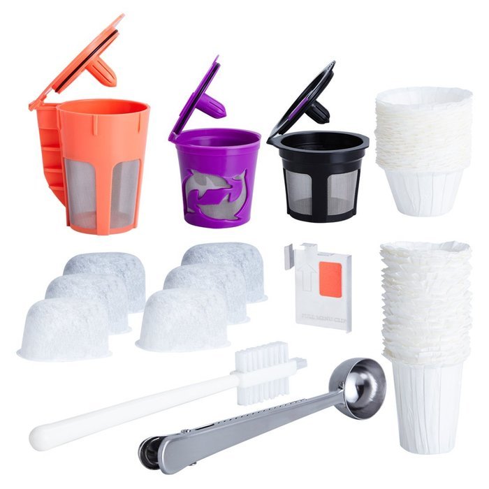 Reusable K Cups and Carafe for Keurig 2.0 Bundle with Water Filters, Disposable Filers and Coffee Accessories... N2