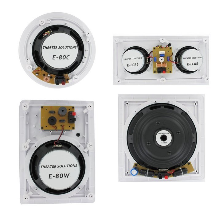 Theater Solutions TST87 In Wall and In Ceiling 8" Speakers 2000W Home Theater 7.2 Speaker System N3
