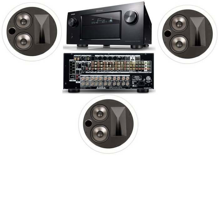 Klipsch KL-7502-THX In-Ceiling LCR(3 Each)-Denon IN-Command AVR-4520CI A/V- White
