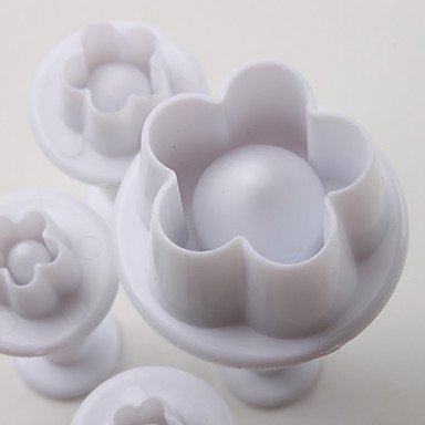 Y&XL&H Wintersweet Pattern Cake and Cookies Cutter Mold with Plunger (3 Pieces)