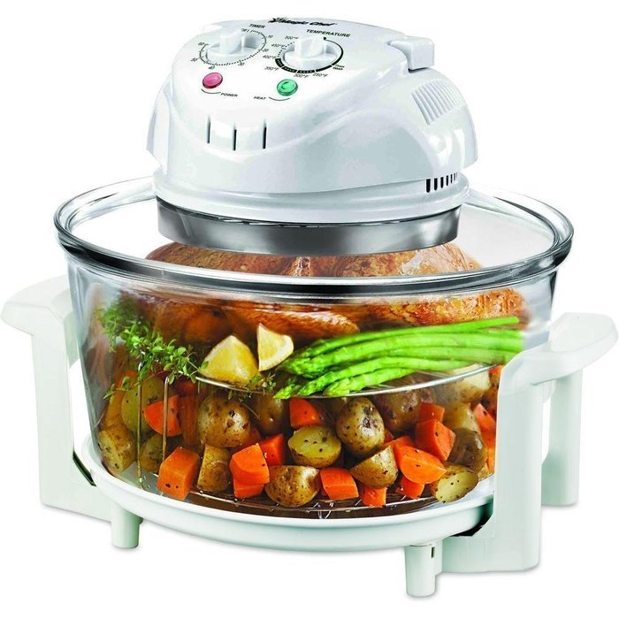 Magic Chef EWGC12W3 Glass Bowl Convection Oven, 3 gallon, White N2