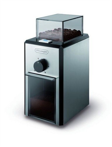 Delonghi KG89 Stainless Steel Burr Coffee Grinder, 220V, Silver N4