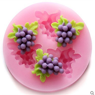 Sher Bakeware Silicone Grapes Baking Molds for Fondant Candy Chocolate Cake (Random Colors)