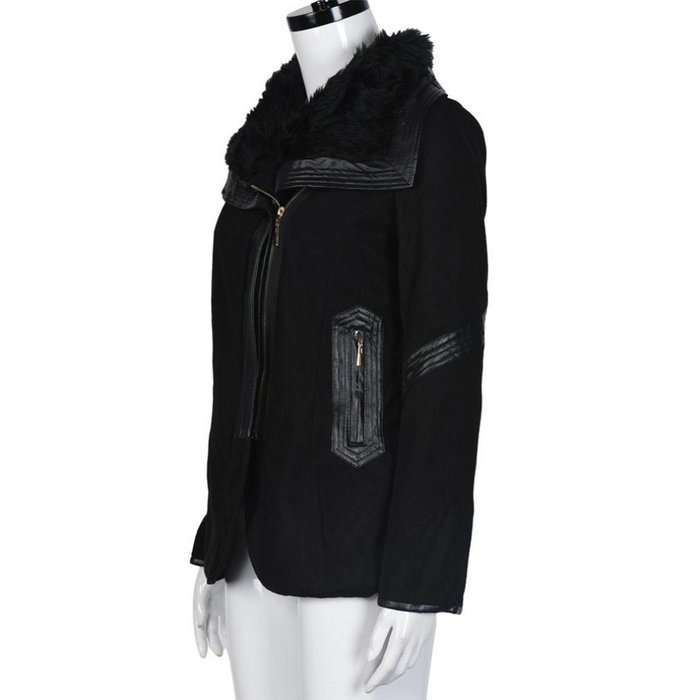 Outwear,Morecome Women Lapel Faux Fur Jacket Winter Long Parka Coat N3
