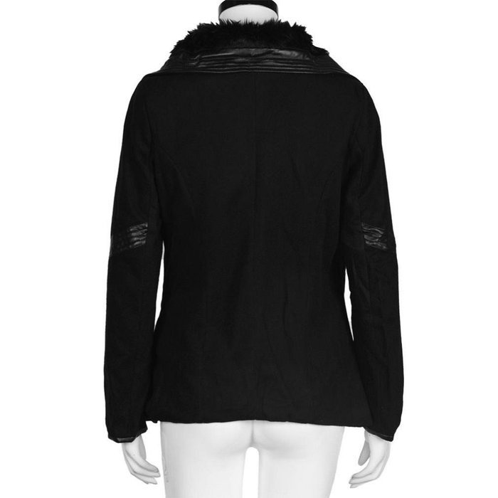 Outwear,Morecome Women Lapel Faux Fur Jacket Winter Long Parka Coat N4