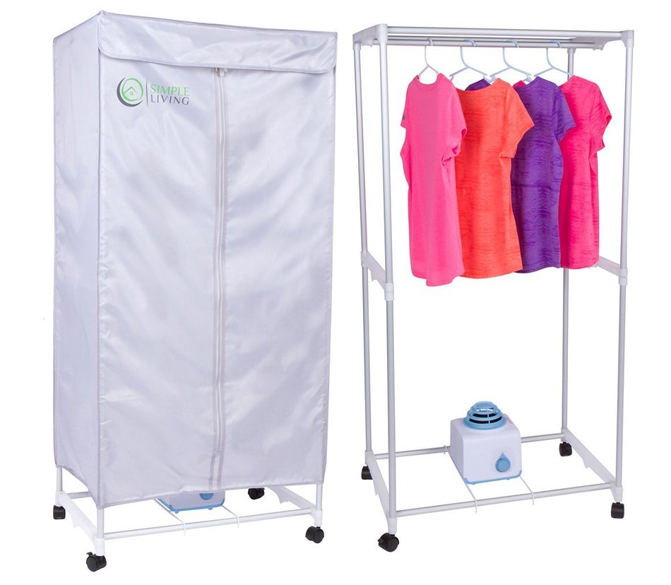 Simple Living Electric Portable Clothes Drying Rack - Compact Wardrobe dryer uses only 1000 Watts. Dries clothes... N6