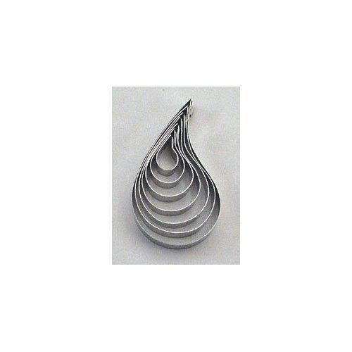 Oasis Supply 395602 Gum Paste Fondant 7-Piece Rose Leaf Plain Cutter Set, 5/8-Inch to 2-3/4-Inch N2