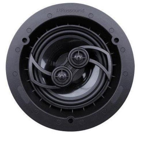 Russound RSF-610T Single Point Stereo In-Ceiling/In-Wall Speaker with 6.5-Inch Dual Voice Coil Woofer (Black)