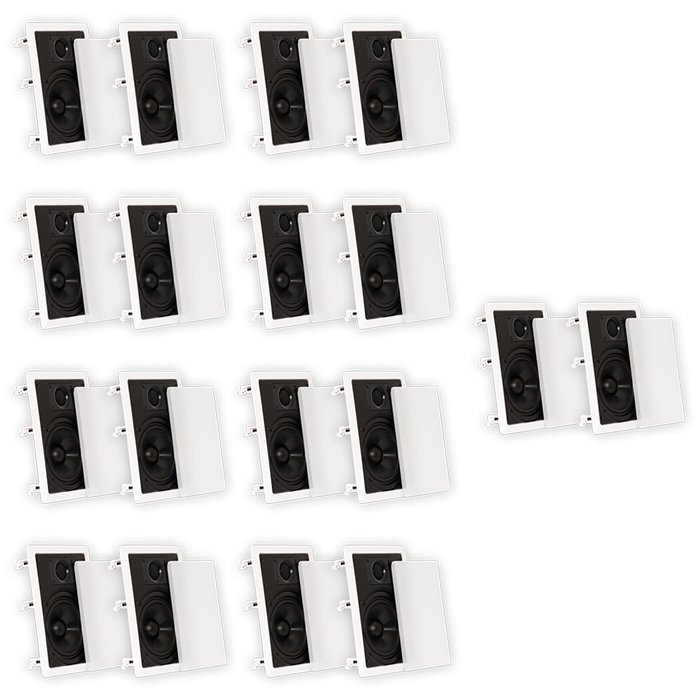 Theater Solutions CS6W In Wall 6.5" Speakers Surround Sound Home Theater 9 Pair Pack 9CS6W