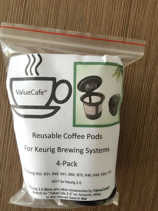 Pack of 4 ValueCafe Coffee Filter Replacement for Keurig Home Single Cup Brewing Systems, Pack of 4 - NOT for... N2