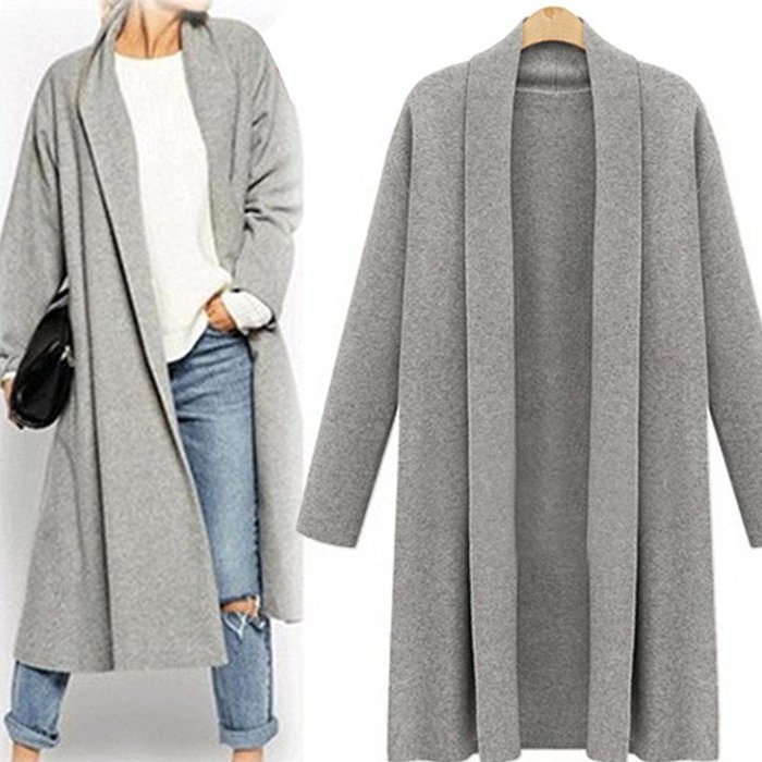 Cardigan,Morecome Womens Open Front Trench Coat Long Cloak Jackets Cardigan N9