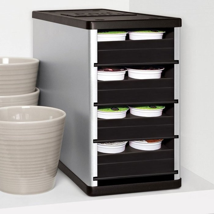 YouCopia CoffeeStack 40 Keurig K-Cup Cabinet Organizer, Silver