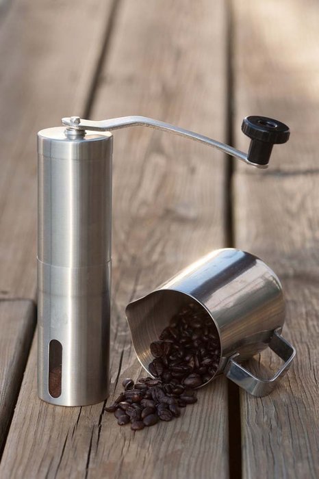 Gaobei Stainless Steel Manual Coffee Grinder Mini Portable Hand Crank Coffee Mill Ceramic Conical Burr N2