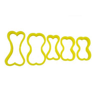 Sher 5Pcs Dog Bone Cookie Cutters Plastic Biscuit Cutters Dessert Cupcake DIY Decorating Plastic Cutter N2