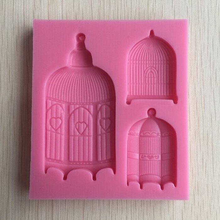 HORIEN Birdcage Design 3D Silicone Fondant Cake Mold