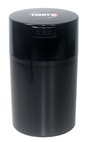 Tightvac - 1 to 6 oz Vacuum Sealed Storage Container, Black Cap & Body