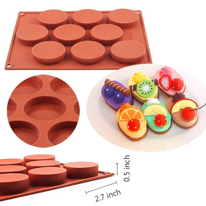 2win2buy 8-Cavity Heart-shaped Silicone Pudding Chocolate Mold Cupcake 3D Baking Cake Pan N2
