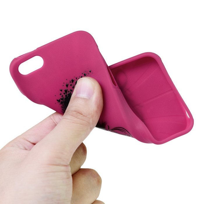 iPhone SE Case,iPhone 5S Case,iPhone 5 Case - Cute Black Feather Love Hearts Series Shockproof Flexible Soft TPU... N40