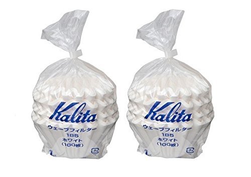 2 X Kalita:Wave Series Wave Filter 185[2-4 Persons] White.100 Pieces #22199(Japan Import)