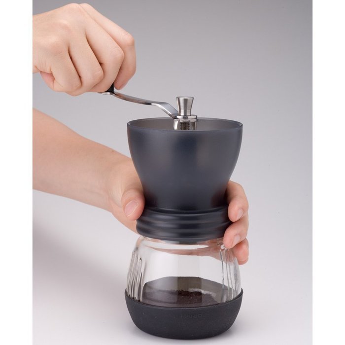 Medium Glass Hand Coffee Grinder with Ceramic Burrs, Clear [version:x8] by DELIAWINTERFEL