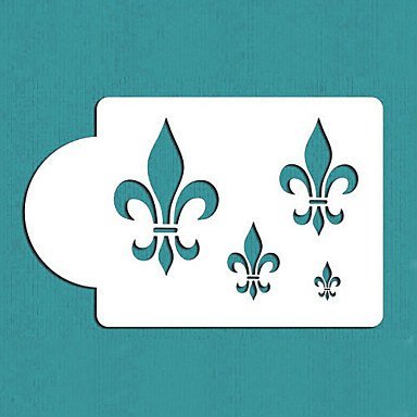 Sher Fleur de Lis Cake Stencil,Fondant Mold Cake Decorating Tools,Cake Side Stencil,Plastic Art Stencils, N3