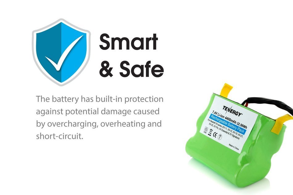 2 pcs Tenergy Li-ion 7.4V 4400mAh Replacement Battery for Neato&reg; XV-series (XV-11, XV-12, XV-15, XV-21, XV-25,... N6