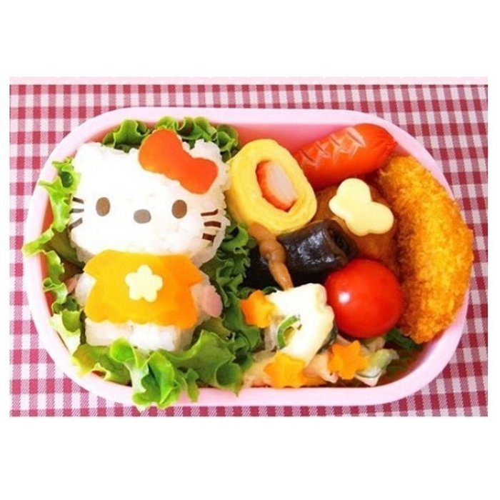 Witkey 2pcs Bento Accessories Rice Ball Mold Suit Creative Lovely Seaweed Sushi Material Tool Clamp Laver Embossing... N4