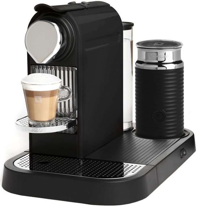 Nespresso D120-US-BK-NE CitiZ Automatic Single-Serve Espresso Maker and Milk Frother, Limousine Black