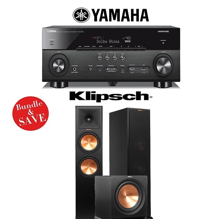 Yamaha AVENTAGE RX-A760BL 7.2-Channel Network A/V Receiver + Klipsch RP-280F + Klipsch R-112SW - 2.1 Reference...