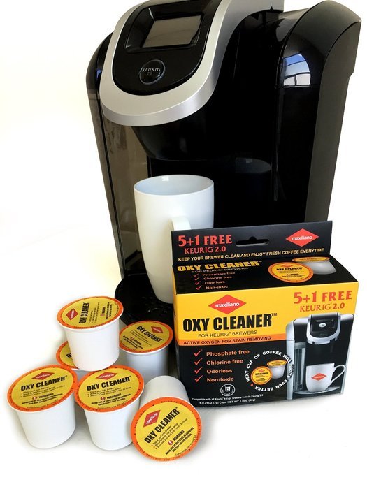 Keurig Cleaning Cups, Stain Remover, Biodegradable, Non Toxic, Coffee Stain off, 6 Cleaning k-cups