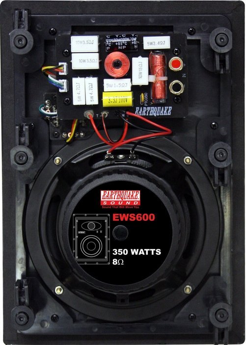 Earthquake Sound EWS600 Edgeless Series In-Wall Speakers (Black, Pair)
