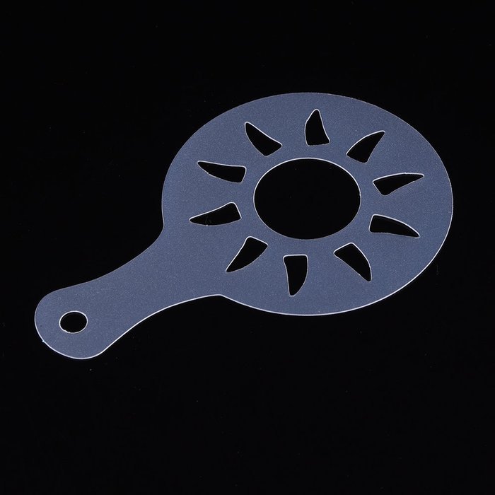 Christmas Designs PP Plastic Coffee Flowers Die Fancy Coffee Printing Template Model Milk Foam Spray Tool 8PCS... N22