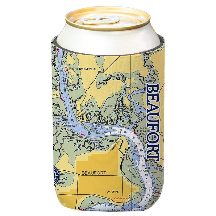 Altered Latitudes Beaufort, SC Chart Standard Beverage Cooler (4-Pack) N2
