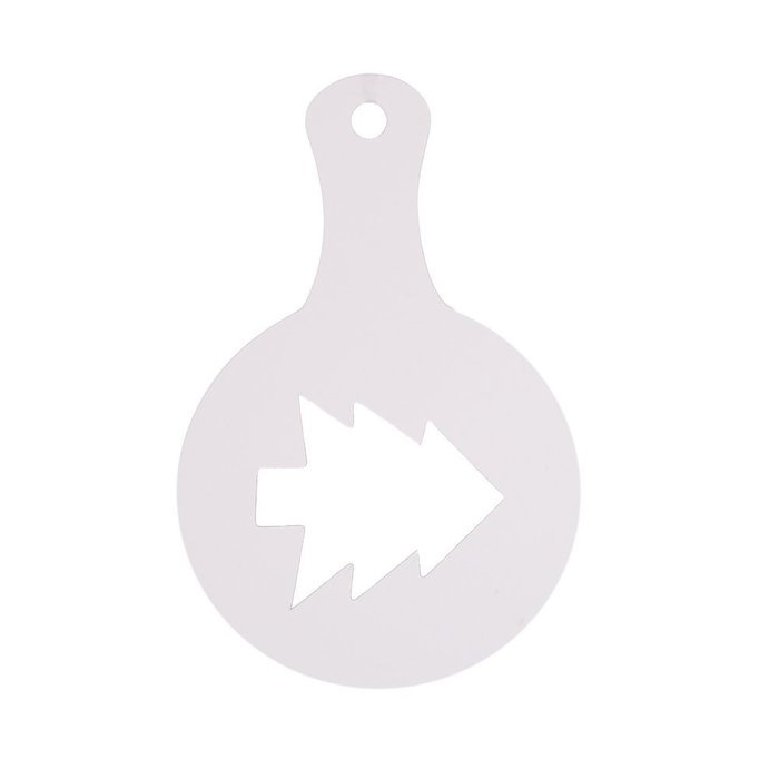 Christmas Designs PP Plastic Coffee Flowers Die Fancy Coffee Printing Template Model Milk Foam Spray Tool 8PCS... N23