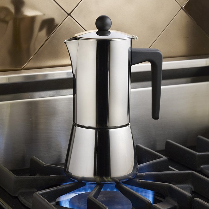 BonJour Coffee Stainless Steel Stovetop Espresso Maker, 48-Ounce N3