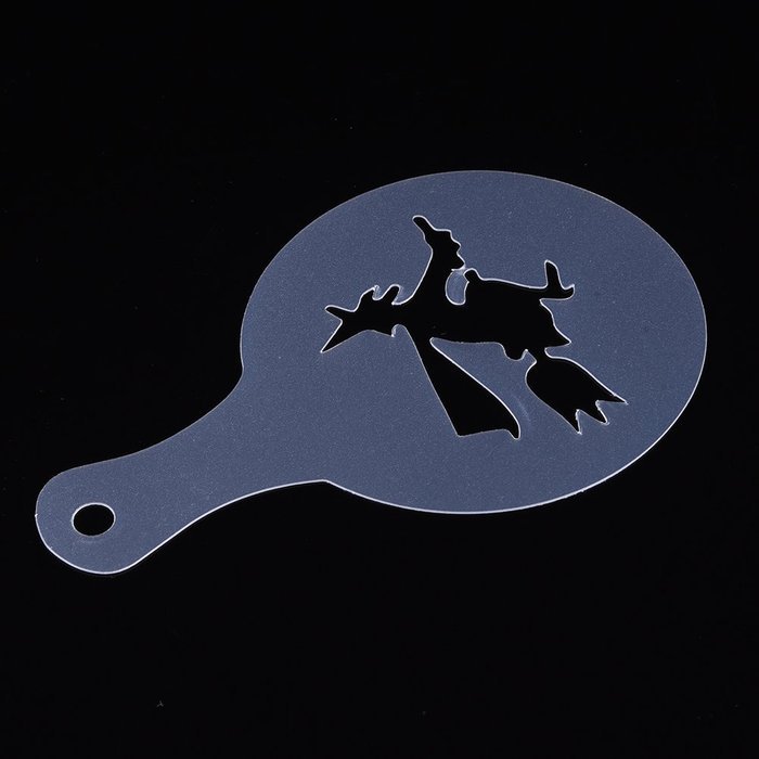 Christmas Designs PP Plastic Coffee Flowers Die Fancy Coffee Printing Template Model Milk Foam Spray Tool 8PCS... N33