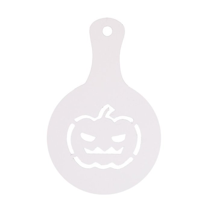 Christmas Designs PP Plastic Coffee Flowers Die Fancy Coffee Printing Template Model Milk Foam Spray Tool 8PCS... N35
