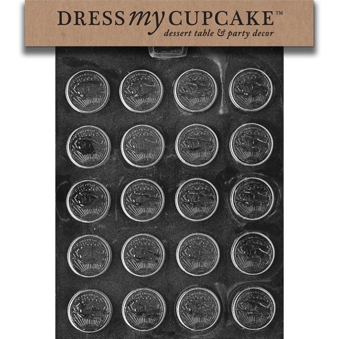 Dress My Cupcake Chocolate Candy Mold, Small Coins