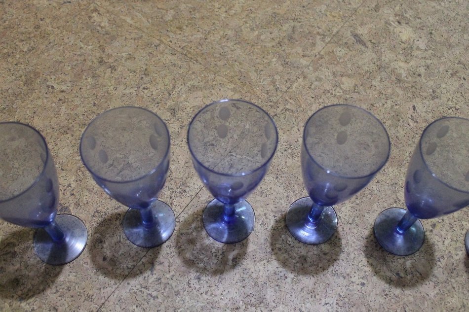 Wine glasses 6 PCS vintage USSR N2