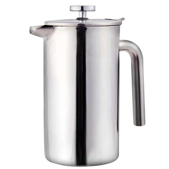 1000ML 202 Stainless Steel Double Walled Tea Pot Coffe Maker with Handle K1876-3 N4