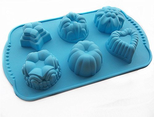 6 Cavity Mini Flower Cake Pudding Jelly Chocolate Mold Handmade DIY Soap Candle Ice Mould N2
